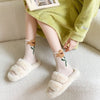 Warme Blumensocken
