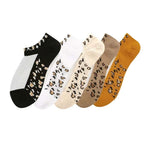 Atmungsaktive Socken Mit Leopardenmuster