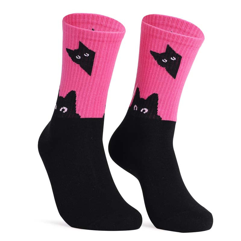 Lässige Socken Mit Katzenmuster