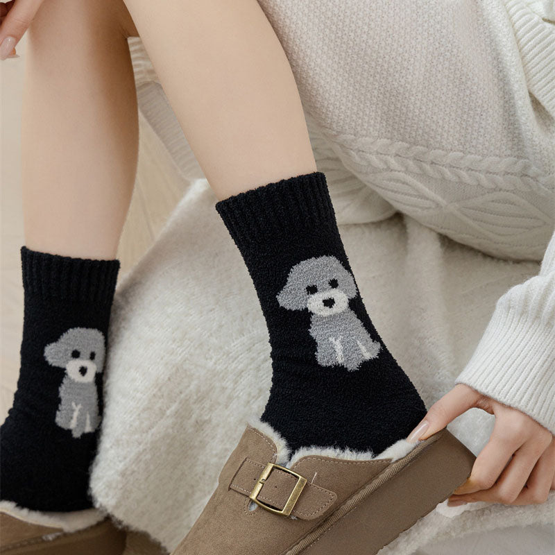 Lässige Socken Mit Cartoon-Hund