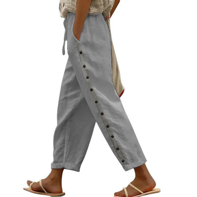 【Baumwolle Und Leinen】Bequeme Freizeithose