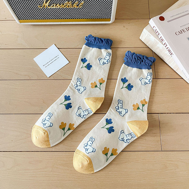 Lässige Blumensocken