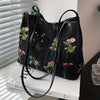 Vintage-Tasche Mit Blumenstickerei