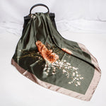Schal Mit Vintage-Blumendruck