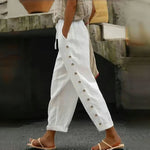 【Baumwolle Und Leinen】Bequeme Freizeithose