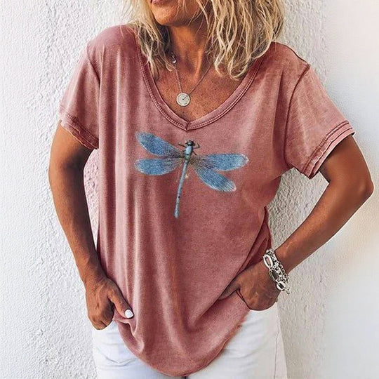 Floral Print Lace Patchwork T-Shirt