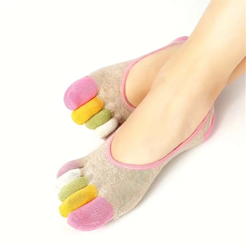 Bunte 5-Finger-Freizeitsocken