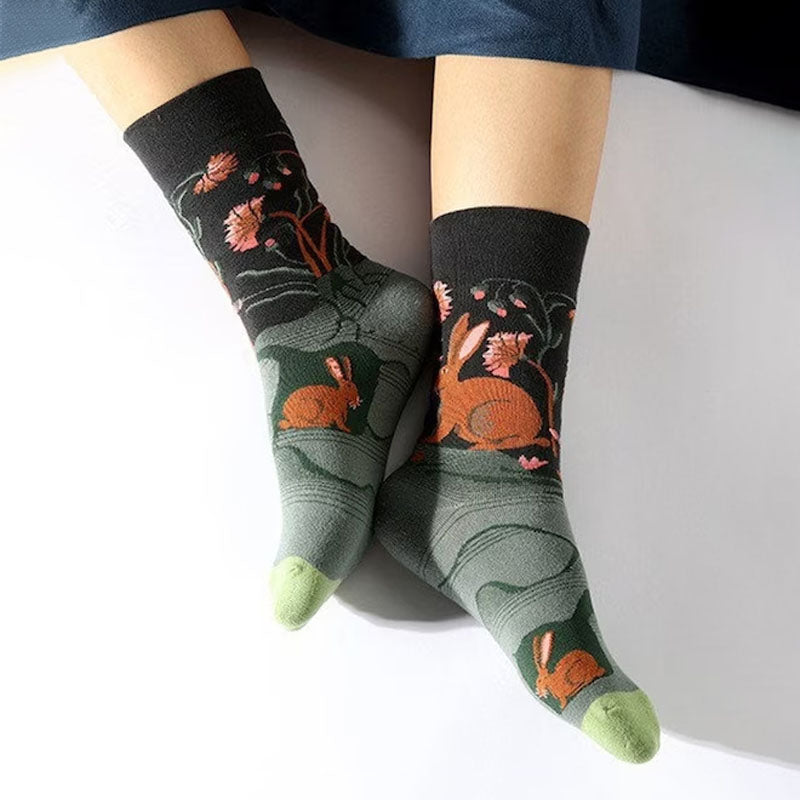 Vintage Bedruckte Socken