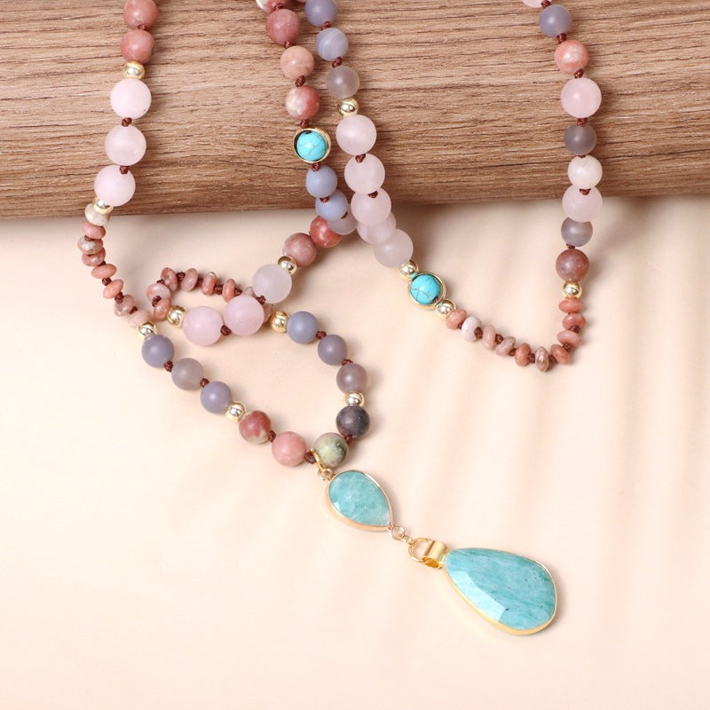 Böhmische Perlen-Anhänger-Halskette