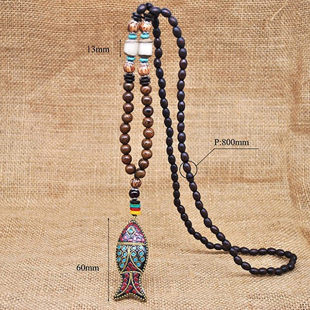 Vintage Ethnische Anhänger Halskette