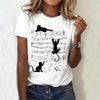 T-Shirt Mit Kreativem Katzendruck