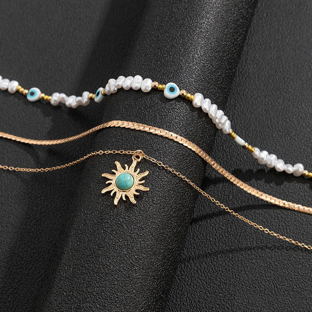 Halskette Mit Vintage-Perlenanhänger