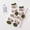 Atmungsaktive Socken Mit Katzenmuster