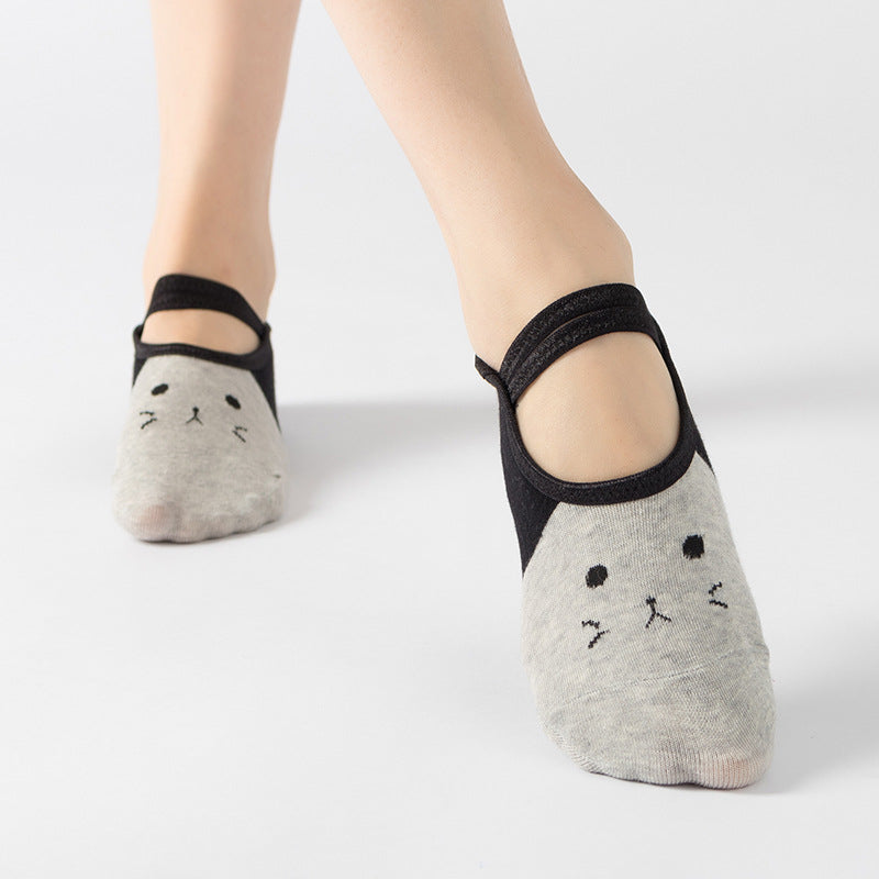 Rutschfeste Socken Mit Katzen-Print