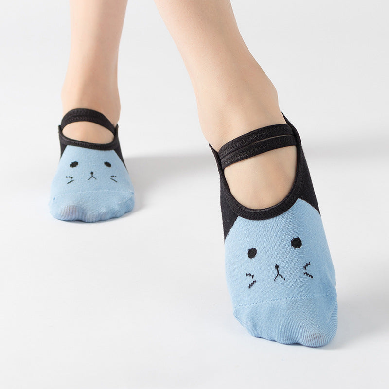 Rutschfeste Socken Mit Katzen-Print