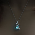 Leuchtende Meerjungfrau-Anhänger-Halskette