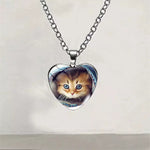 Herz-Katze-Anhänger-Halskette