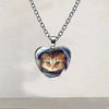Herz-Katze-Anhänger-Halskette