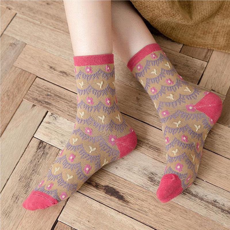 Vintage Jacquard-Socken