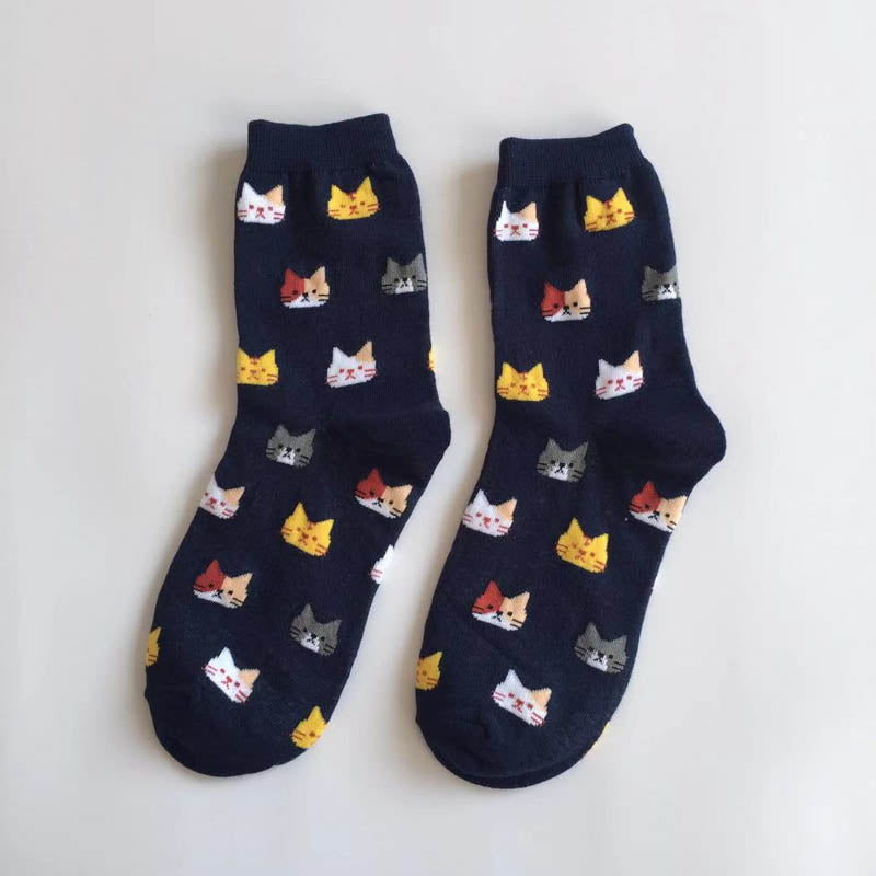 Freizeitsocken Mit Katzen-Print