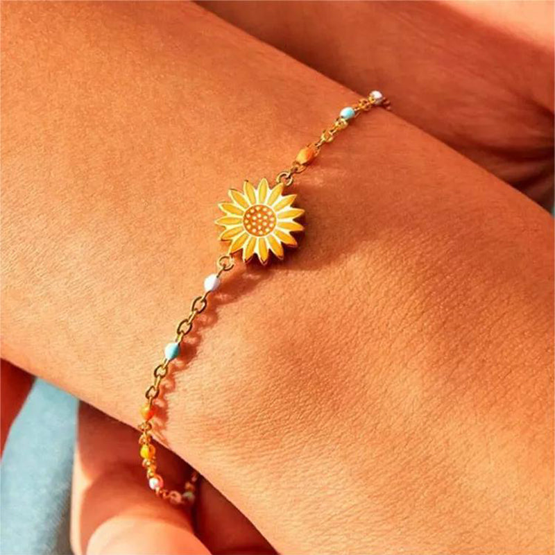 Kreatives Sonnenblumen-Armband