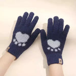 Warme Handschuhe Mit Katzenpfotenabdruck