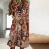 Bedrucktes Kleid Im Vintage-Ethno-Stil